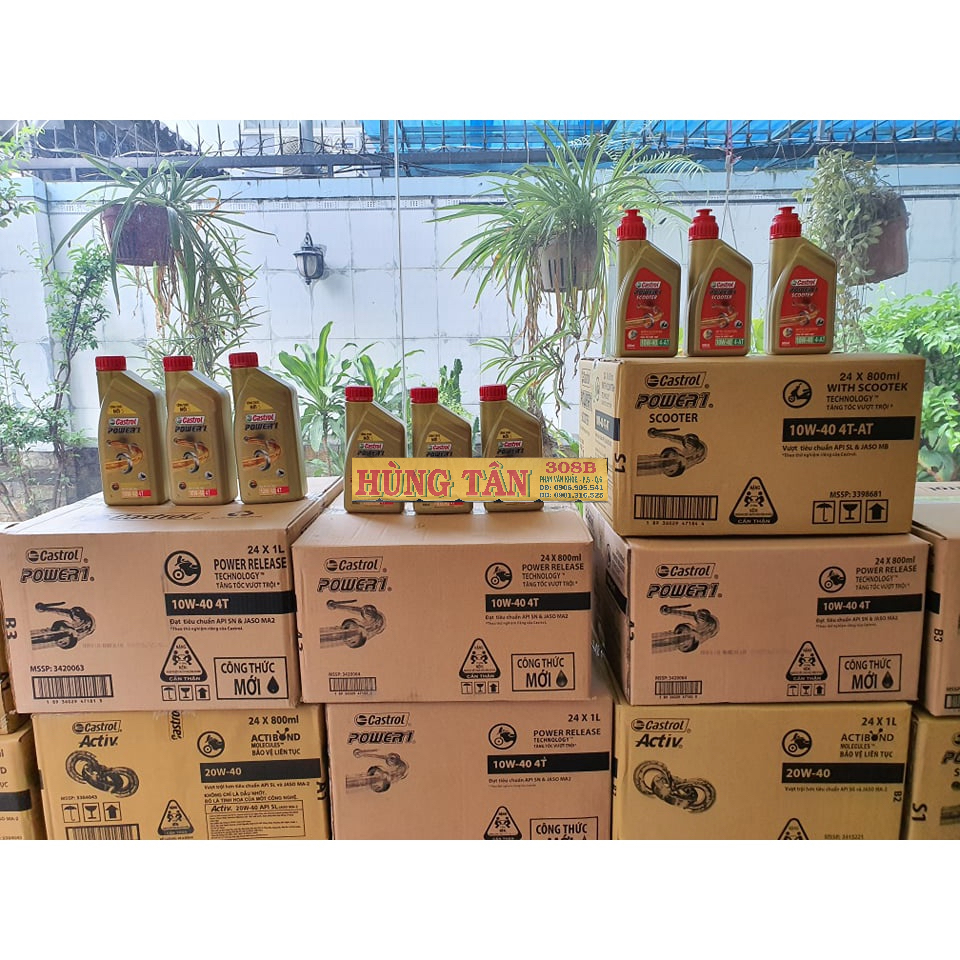 CHAI 1L DẦU NHỚT XE SỐ CASTROL POWER-1 10W40 1000ML