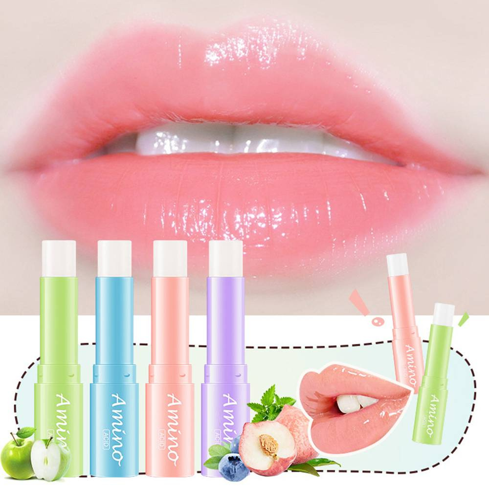 [Hàng mới về] Son dưỡng môi Amino chiết xuất việt quất/quả đào giữ ẩm nuôi dưỡng môi