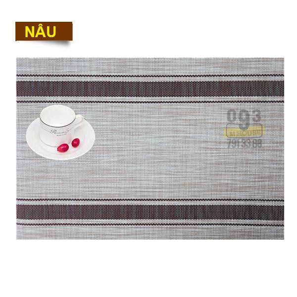 Combo 4 Tấm Lót Bàn Ăn Sọc Ngang 2s | BigBuy360 - bigbuy360.vn