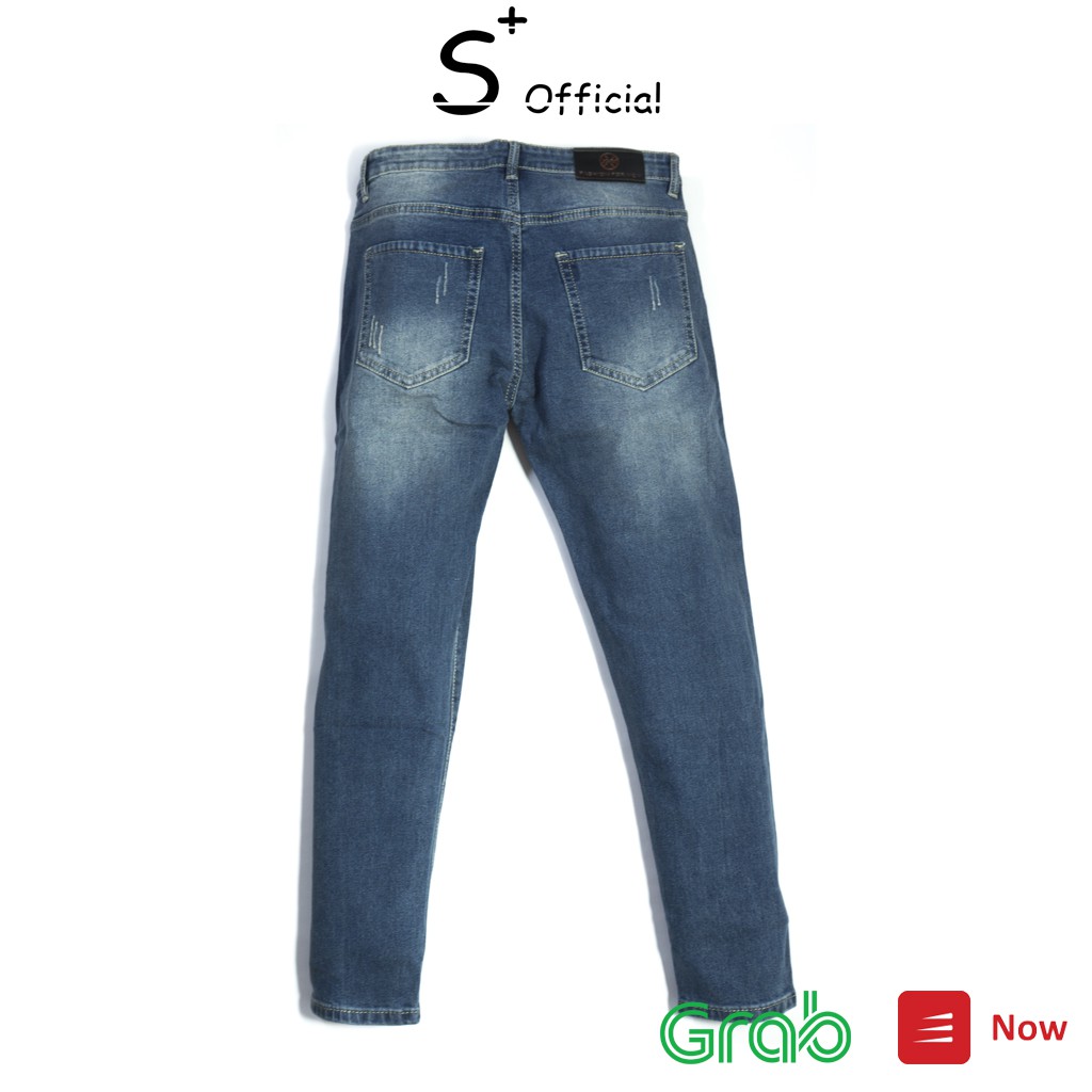 Quần jean nam chất bò SPLUS vải denim mềm mịn, co giãn form Slim fit Full Box