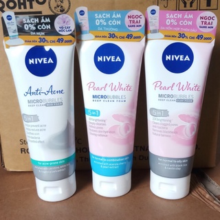 Sữa rửa mặt Nivea làm trắng và khoáng chất ngừa mụn 100g hàng chính hãng