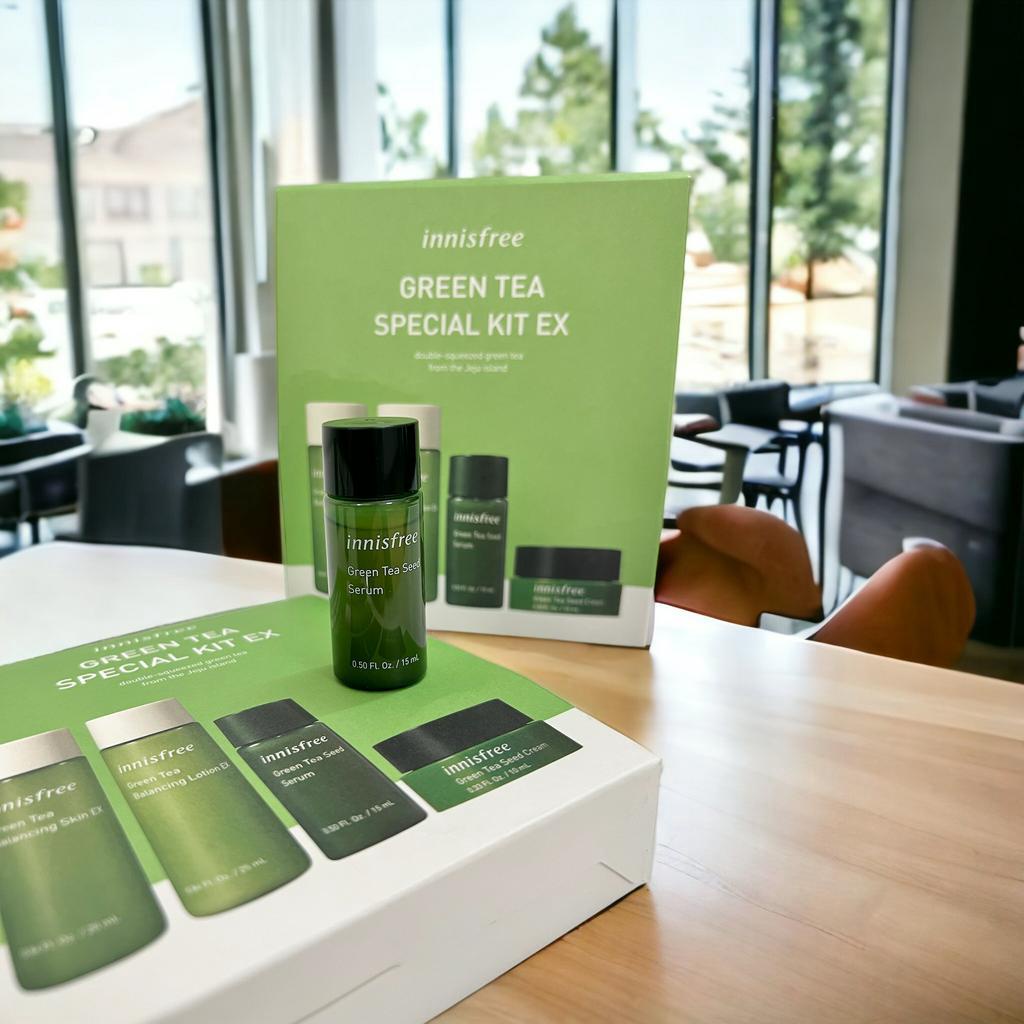 [ CHÍNH HÃNG] Bộ sản phẩm làm đẹp, set mỹ phẩm mini du lịch và Dưỡng Da Trà Xanh INNISFREE Green Tea Special Kit Mini