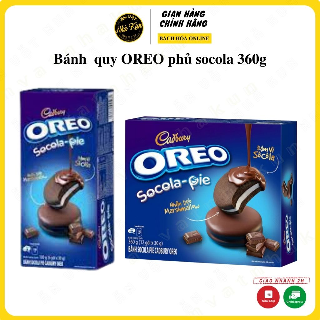 Bánh quy OREO phủ sôcôla hộp 360g | BigBuy360 - bigbuy360.vn