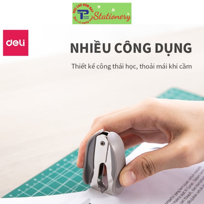 Nhổ ghim 10# Deli 24/6 26/6, Đen, xanh, xám - 1 cái E0232