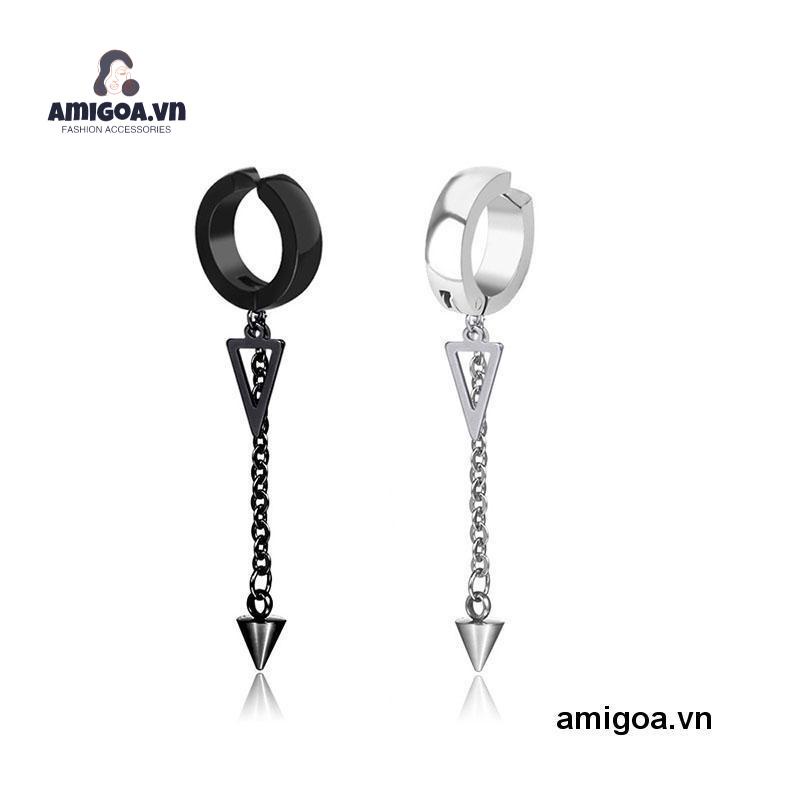 ✨✨Nhẫn Inox Nam Bộ Bông Tai Đeo Chéo Dây Chuyền Nam Tròn Và Bông Tai Nữ Đục Lỗ