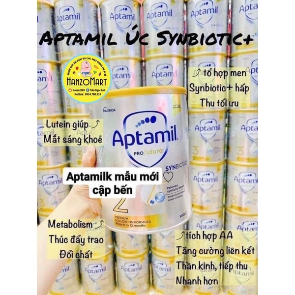 Sữa Aptamil Profutura Úc 900g đủ số