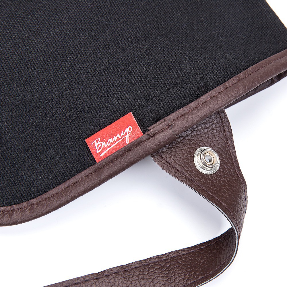 Túi đựng bút chì màu gỗ SeamiArt vải canvas 72 lỗ màu đen tiện lợi