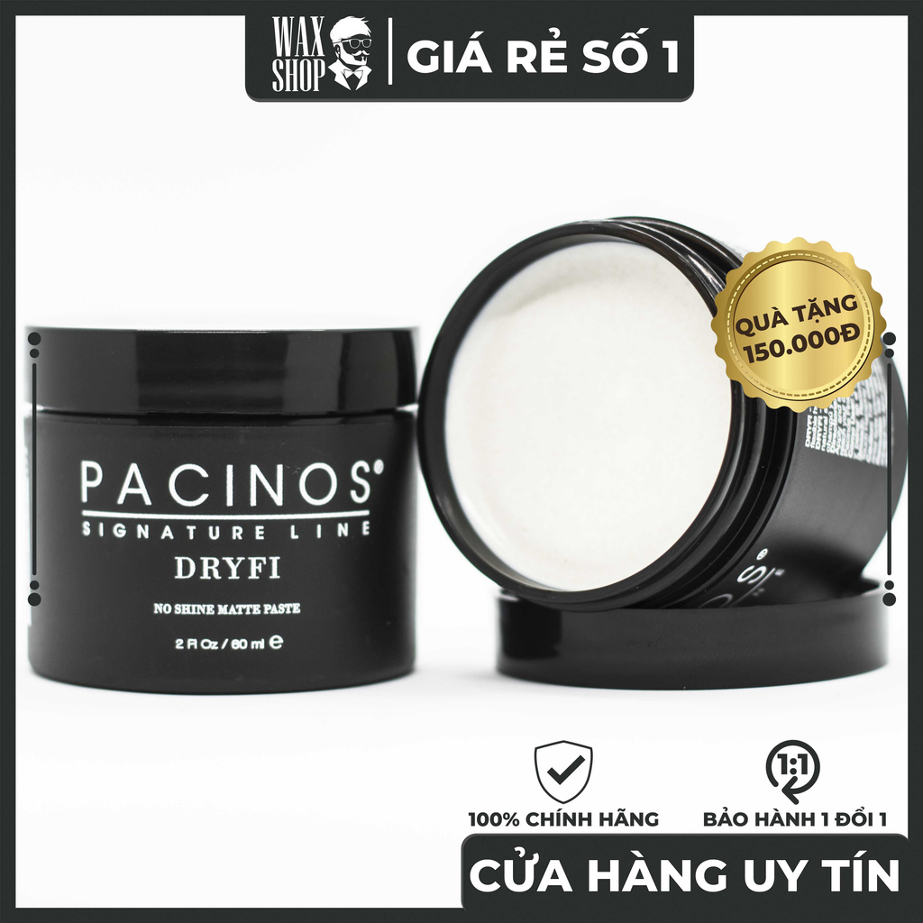 Sáp Vuốt Tóc Pacinos Dryfi ⚡[Bao Test] ⚡Siêu Giữ Nếp Tóc tới 24 Tiếng, Tặng Kèm Pre-Styling Oil và Lược (Được Chọn)