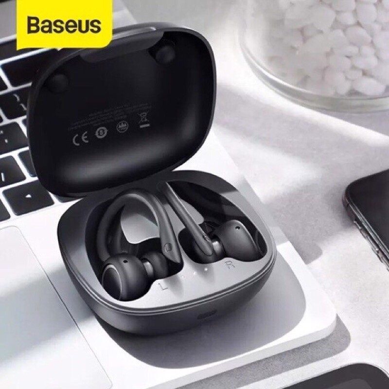 Tai nghe bluetooth baseus w17 dòng 2 tai có đốc sạc thời gian sủ dụng lên 5h - Tai nghe thể thao baseus w17 có 2 màu