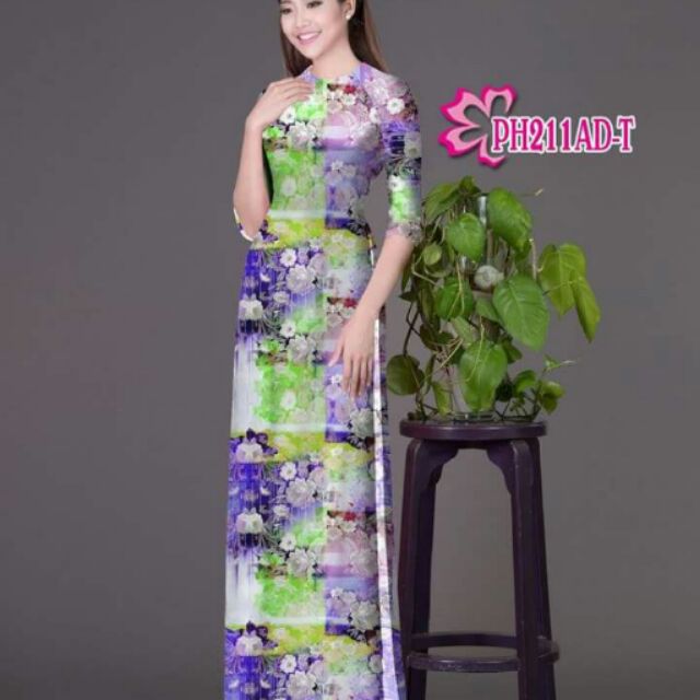 vải áo dài in 3d