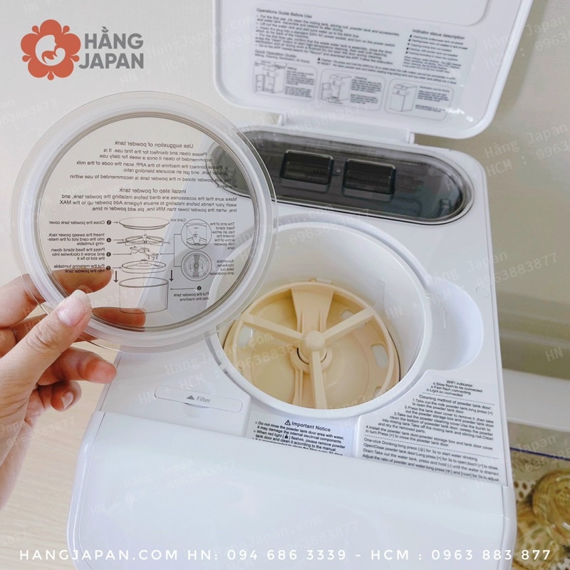 Máy pha sữa Niucun Pro 2023 có tiệt trùng UV thông minh, sấy khô, pha được tất cả các loai sữa từ 35-70 độ