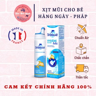 Xịt mũi muối biển cá heo cho bé 100ml 🔥CHUẨN PHÁP🔥 giúp vệ sinh vùng mũi cho bé
