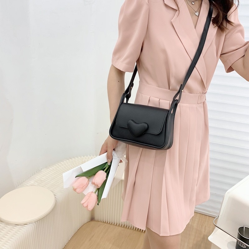 Túi Đeo Chéo Hình Vuông Nhỏ Màu Trơn Thời Trang Mùa Hè NB00072