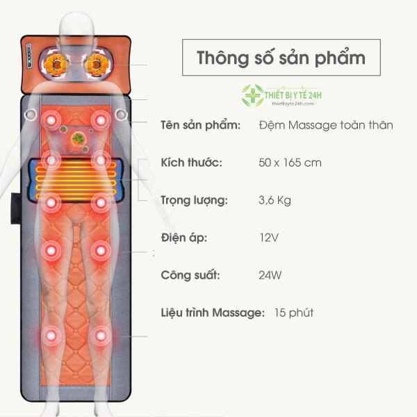 Đệm Massage, Nệm Massa Toàn Thân BM N78