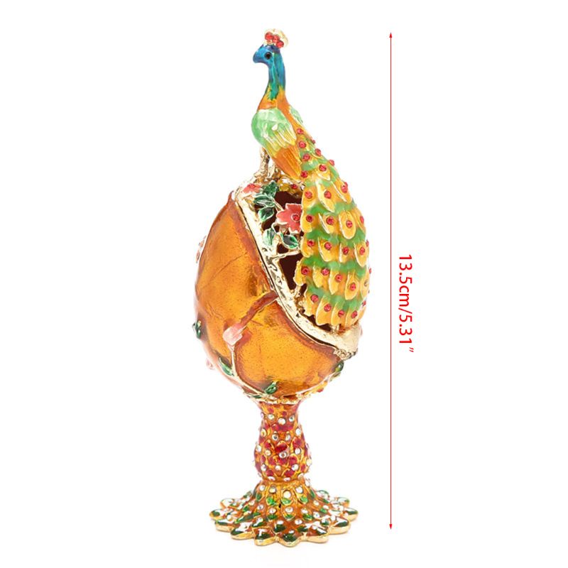 Unstop * Hộp Đựng Đồ Trang Trí Hình Trứng Chim Công Vẽ Tay