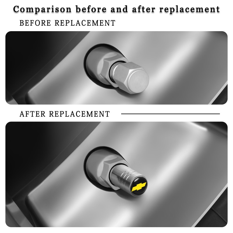 Set 4 Nắp Van Hơi Chuyên Dụng Cho Xe Hơi Chevrolet spin spark trailblazer aveo optra cruze