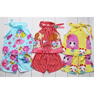 Set 3 bộ yếm nơ chỉ 120k