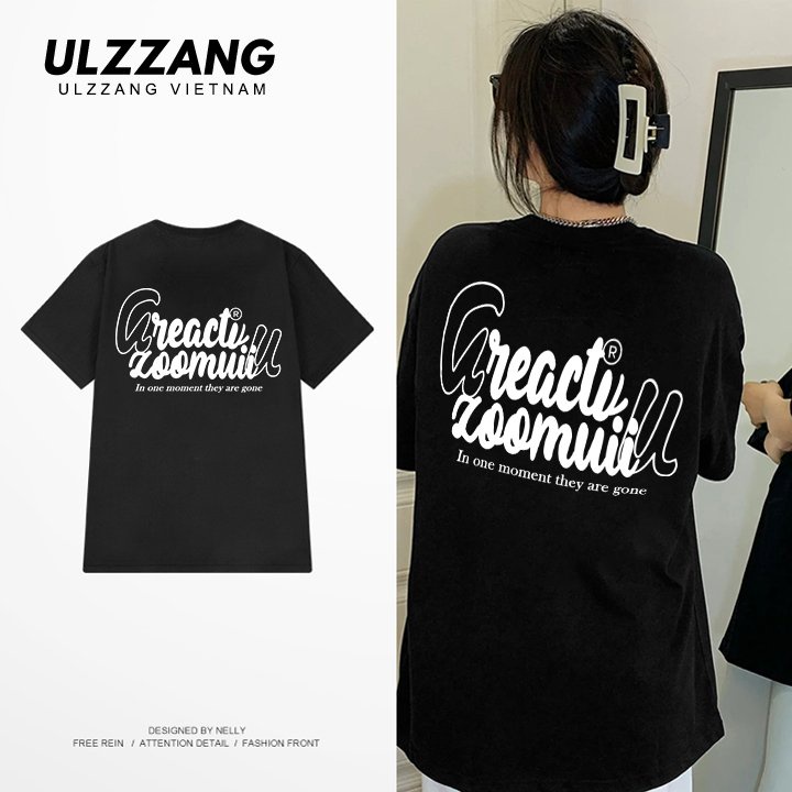 Áo thun nữ tay lỡ ULZZ ulzzang form dáng rộng Creacti