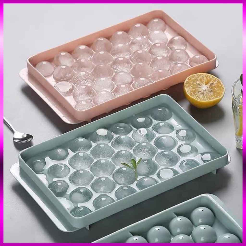 KHAY LÀM ĐÁ, LÀM THẠCH BI TRÒN THẾ HỆ MỚI LOẠI 33 VIÊN