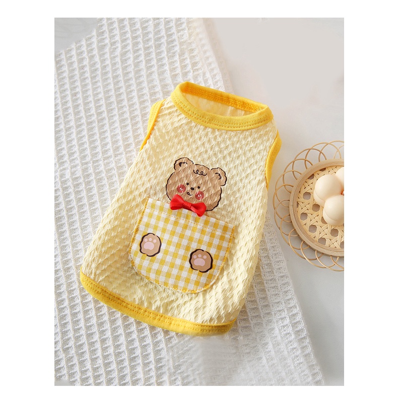 áo xinh có nút gài cổ in hình cute cho chó mèo