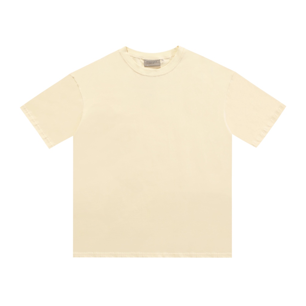 Áo phông dáng rộng ngắn tay in hai dòng chữ ESSENTIALS FEAR OF GOD FOG phong cách đường phố cao giản dị cho cặp đôi