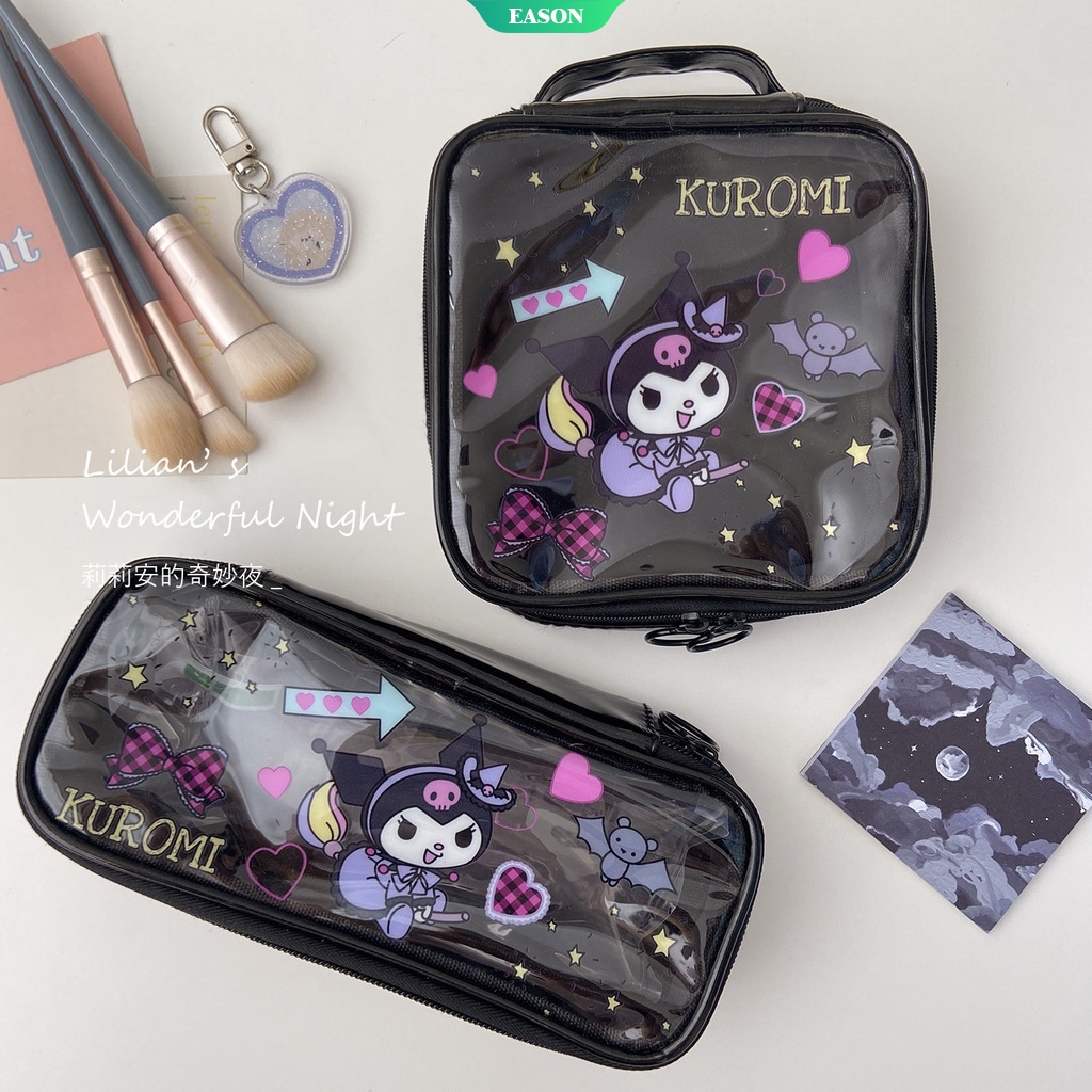 SANRIO Túi Đựng Mỹ Phẩm Nhiều Ngăn Chống Thấm Nước Họa Tiết Hoạt Hình Hello Kitty