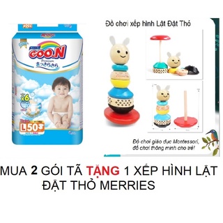 Tã Dán Goon Slim L50 Miếng (9-14kg) cắt tem