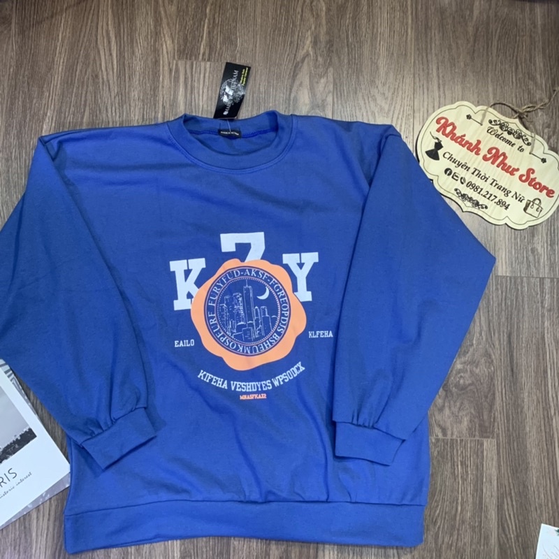 Áo Sweater Nữ - Nỉ form rộng KY7 tay bồng, Thun dài tay in hình hottrend dáng Ulzzang | BigBuy360 - bigbuy360.vn