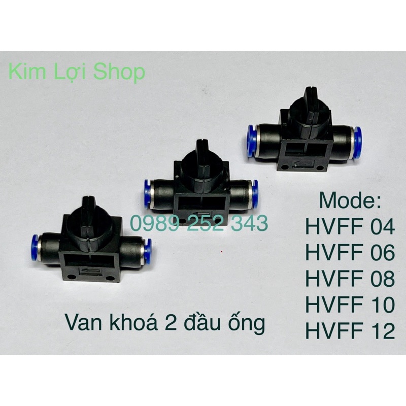 Van khoá khí nén dạng 2 đầu ống: HVFF: 4,6,8,10,12 mm AKS