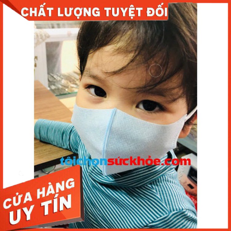 Khẩu trang 3D lọc bụi PM2.5 - Chống UV cho bé - Hộp 10 chiếc