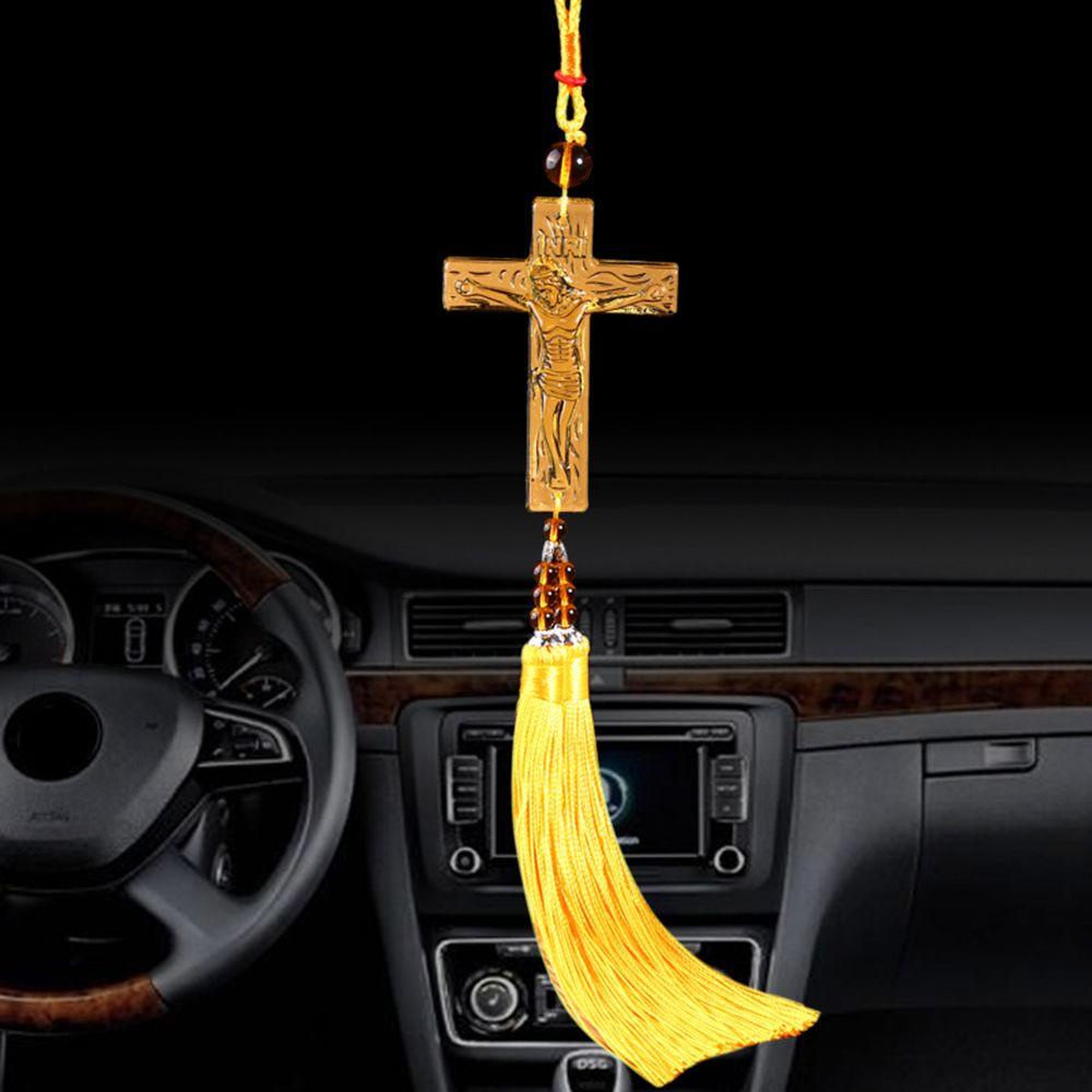 Dây Treo Trang Trí Xe Hơi Hình Thánh Giá Bằng Gỗ|Tượng Chúa Jesus Thánh Giá Trang Trí Xe Hơi