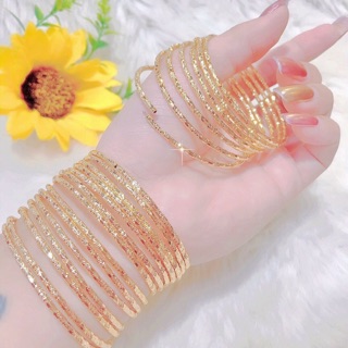 Vòng ximen màu vàng 18 khoá xỏ bộ 7 chiếc mẫu mới cực đẹp