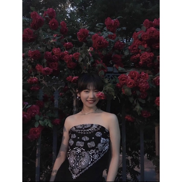 Khăn bandana cotton size 68x68cm hoa văn paisley