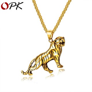 Dây Chuyền Thép Titan Mặt Con Hổ