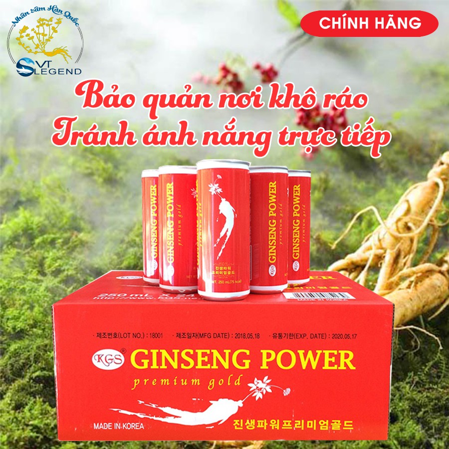 [HÀNG CHÍNH HÃNG] Nước Hồng sâm lon Hàn Quốc - Dành cho mọi lứa tuổi