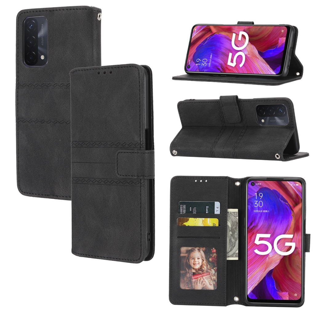 Case for OPPO A74 5G / A93 5G / A54 5G / A93S LS Ốp Lưng Chất Liệu Da Cho