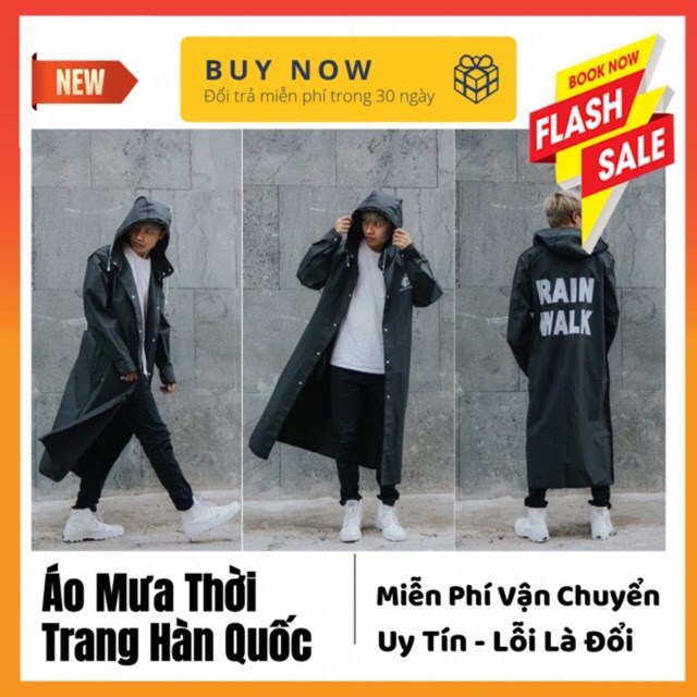 [HÀNG MỚI VỀ] Áo Mưa Thời Trang Hàn Quốc Rain Walk | Ảnh Thật | Video Thật