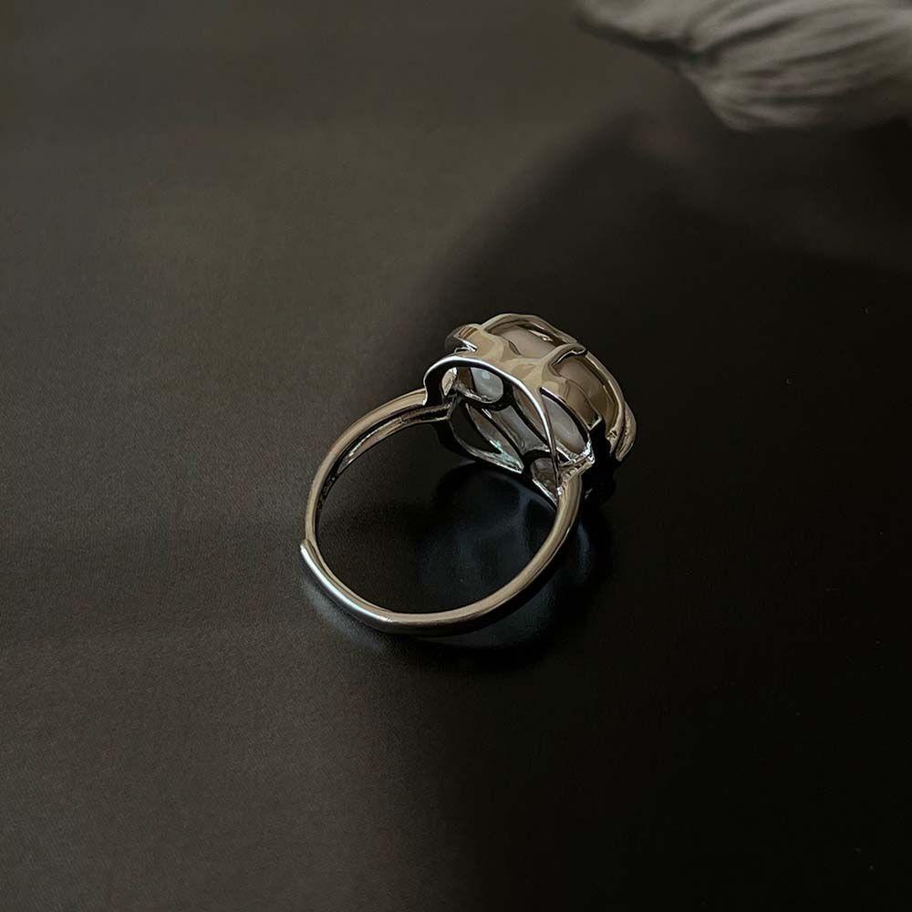 Nhẫn Thiết Kế Không Đồng Đều Sáng Tạo Cá Tính Cho Nữ|Nhẫn Hở Họa Tiết Hình Học Có Thể Điều Chỉnh Kích Cỡ