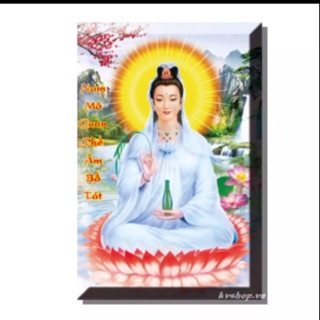 Tranh Thêu Chữ Thập Mẹ Quan Âm