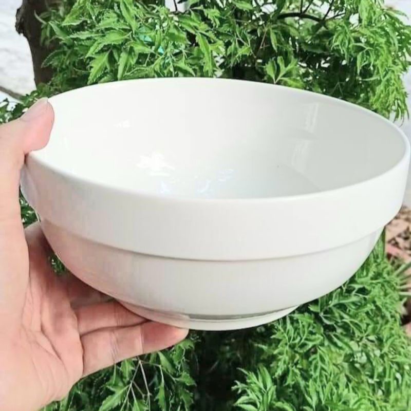 Tô sứ ngấn bát tràng, tô phở 7inch 18cm