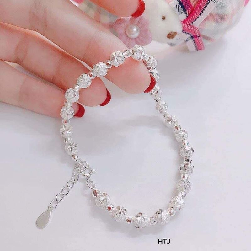 Lắc tay bi cát bạc ta cho nữ