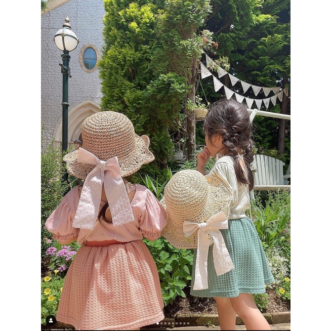 Áo cộc tay tay bồng cutout gân xước trái tim cho bé gái 1 2 3 4 5 6 7 tuổi made in Korea thời trang trẻ em BABYKOREA