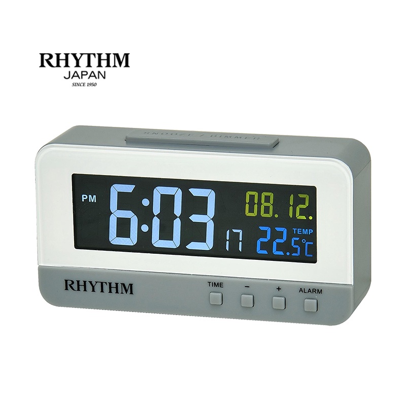 Đồng hồ điện tử Nhật Bản Rhythm LCT089NR03 – KT: 10.5 x 5.5 x 3.0 – vỏ nhựa. Dùng Điện.