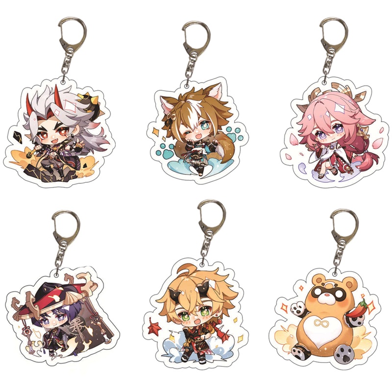 Tmdbyx Móc Khóa Nhựa Acrylic Hình Nhân Vật Trong Game Venti Tartaglia Mona