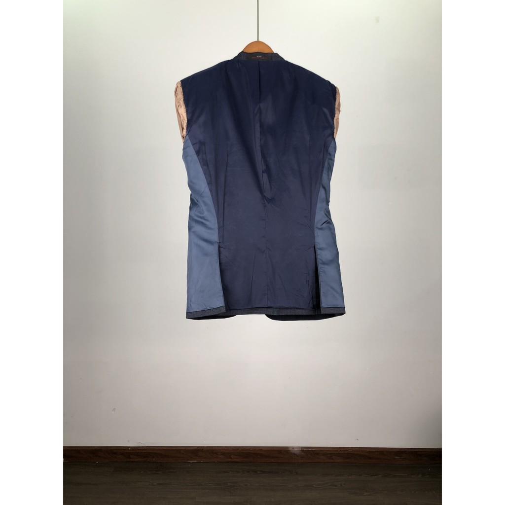 (1M6-1M7 / 50-60KG) Áo blazer 2hand nam XANH DƯƠNG GEOMETRIC hàng si Hàn Quốc SIEG FARRENHEIT JACBLN158