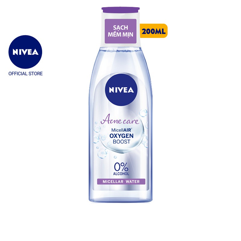 Nước tẩy trang NIVEA Không Cồn - Cho Da Mụn - Da Khô - Kiểm Soát Nhờn 200ml