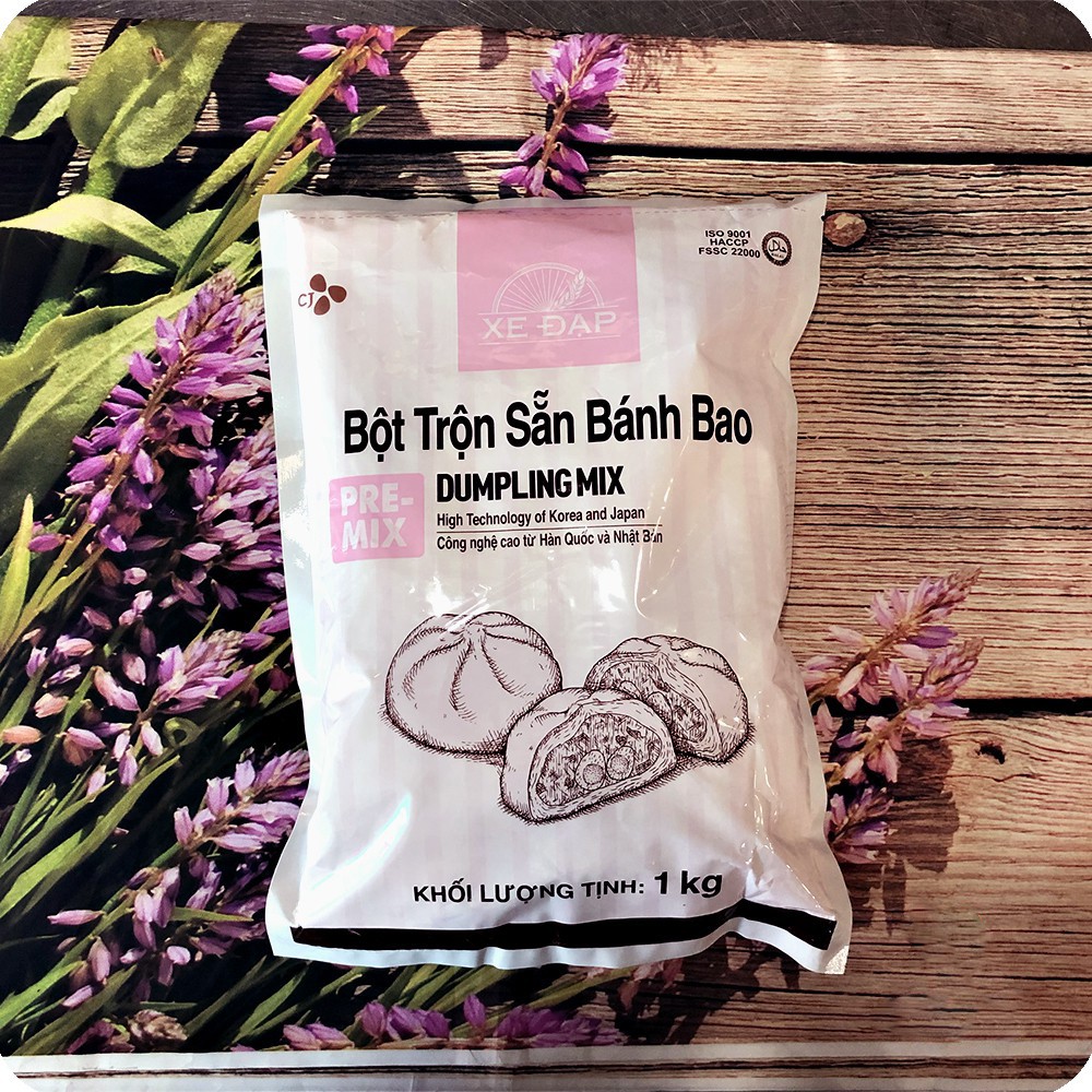 Bột trộn sẵn bánh bao CJ hiệu Xe Đạp 1Kg date 29/3/2022