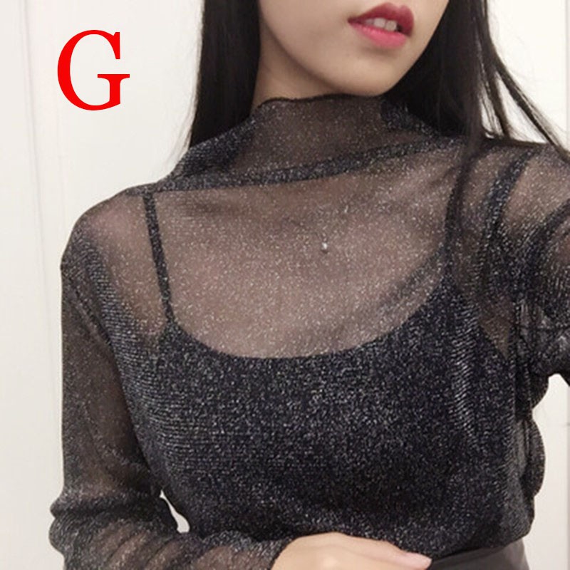 [Mã FAMAYWA giảm 10K đơn 50K] Áo lưới xuyên thấu dài tay phong cách quyến rũ cho nữ | BigBuy360 - bigbuy360.vn