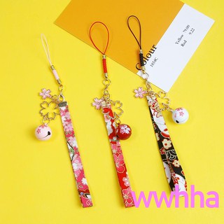 Dây đeo điện thoại thiết kế hình hoa anh đào phong cách nhật bản