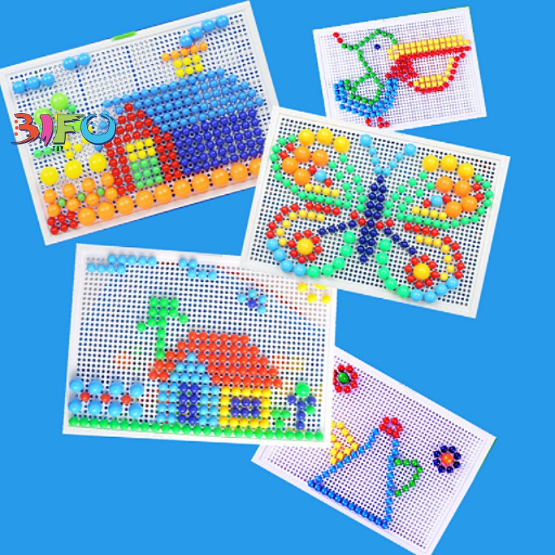 Bộ xếp hình cho bé hình nấm 296 chi tiết giúp bé phát triển trí thông minh sáng tạo